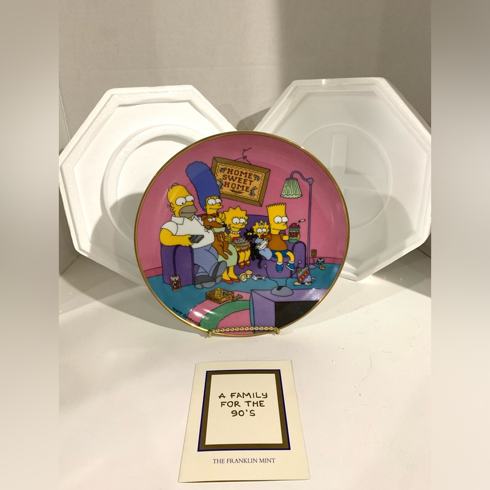 Franklin mint The Simpsons  Plate # N3152